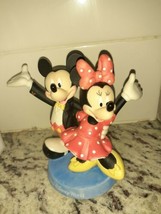 Walt Disney World Mickey&amp;Minnie Porcelain Figurine Vintage  - £60.64 GBP