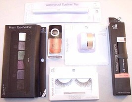 NIP Lot of 6 e.l.f. Cosmetic Items, Eyeshadow, Lipstick, Eyeliner, Lashes, Etc. - £11.74 GBP