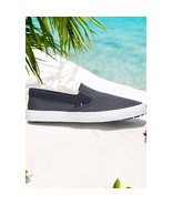 Ben Sherman Navy Percy Slip On Sneaker Mens NEW Canvas Stretch Cushioned... - £57.17 GBP