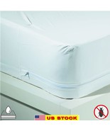 Twin &amp; Full Size Bed Bug Waterproof Zippered Vinyl Mattress Cover 9&quot; Enc... - $17.81+