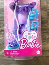 My First Barbie Birthday Outfit Purple Mermaid Dress,Shoes Ballon Bday Cake - £7.82 GBP