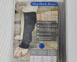 DOGLEMI Dog Hock Brace Protects Wounds Helps Arthritis BLACK Size LARGE - £8.64 GBP