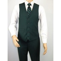 Men's Renoir Suit Vest V-neck Adjustable Strap 5Button 2Pockets 201-9 Green image 2