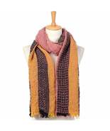 Twill Scarf - Super Soft in Apricot, Purple and Soft Tangerine - New wit... - £7.94 GBP