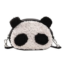 Kawaii  Panda Plush Design Women Purses and Handbags Cute Animal Shape Young Gir - £29.66 GBP