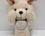 Vintage Gerber Products Peek A Puppy Plush Baby Rattle 6&quot; Morgan Inc Stu... - $38.60