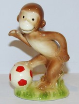 Vintage 1981 Gorham Curious George Hand Painted Margaret E Rey Soccer Figurine - £22.97 GBP