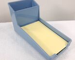 Vintage Rubbermaid notepad note holder slate blue pen holder desk organi... - $25.00