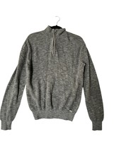 J.B. HOLT Mens Sweater THE JEFFERSON Gray 1/4 Quarter Zip Knit Pullover ... - £8.24 GBP