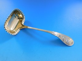Japanese by Tiffany and Co Sterling Silver Gravy Ladle Pie Crust Edge Vermeil 7&quot; - £798.48 GBP