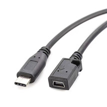 1 Ft USB Type C (USB 3.1) Male to Mini B 5-pin Female Adapter Cable Cord - £12.11 GBP