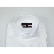 Men's Axxess Turkey Shirt 100% Egyptian Cotton High Collar 224-03 White Pique image 6