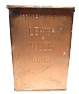 Vintage Collectible Lehigh Valley Dairy  Galvanized Metal Milk Delivery Box - £55.16 GBP