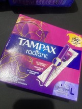 Tampax Radiant L Light Absorbency Cleanseal Wrapper Tampons Unsecented 28ct - $7.59