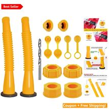 Universal Gas Can Spout Replacement with 2 Vent Caps - Easy Install Kit ... - $18.76
