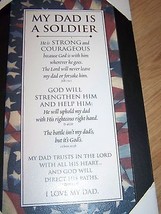 MY DAD IS A SOLDIER Black Framed Wooden Print Art Horizons Religious Plaque Sign - £17.30 GBP