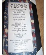 MY DAD IS A SOLDIER Black Framed Wooden Print Art Horizons Religious Pla... - £17.58 GBP