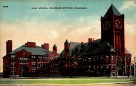 Vintage H-H-T- Co. POSTCARD- High School, Colorado Springs, Colorado BK66 - £3.48 GBP