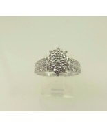 10k White Gold Women&#39;s Diamond Cluster Ring - $299.00