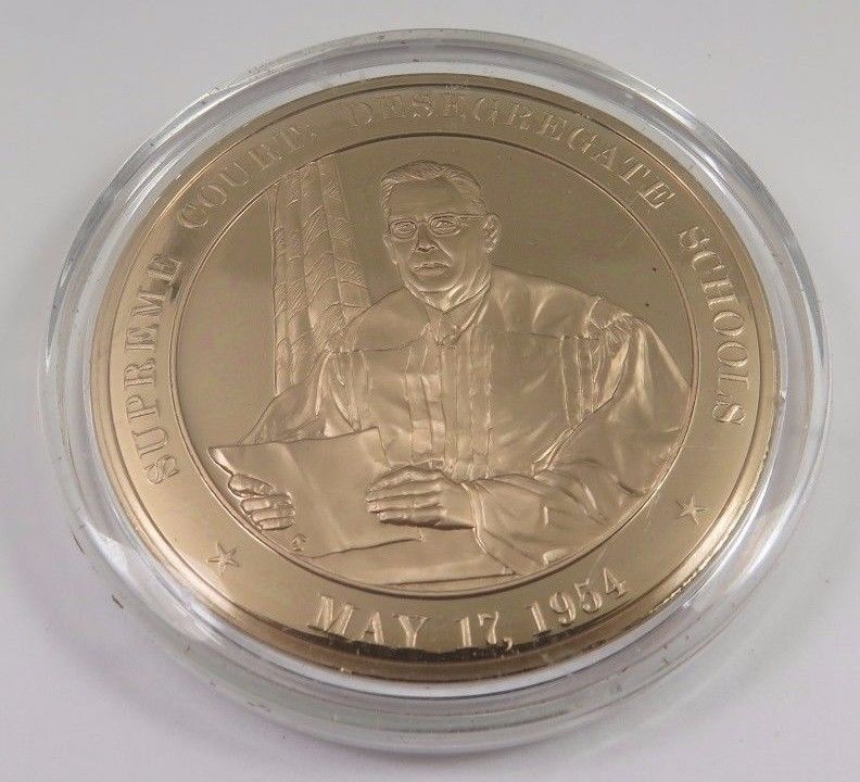 May 17, 1954 Supreme Court: Desegregate Schools Franklin Mint Solid Bronze Coin - $12.99