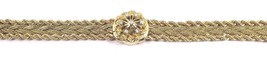 14k Yellow Gold Kings Antique Women&#39;s Art Deco Wind Up Diamond Bracelet ... - $1,499.00