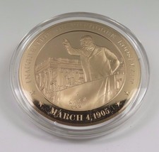 March 4, 1905 Inauguration Of Theodore Roosevelt Franklin Mint Solid Bro... - $12.16