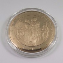 1917 United States Enters World War One Franklin Mint Solid Bronze Medal... - $231.49 MXN