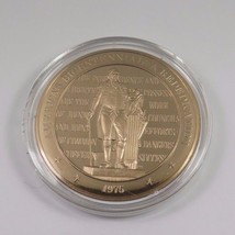 1975 America's Bicentennial: A Rededication Franklin Mint Solid Bronze Coin - $12.16