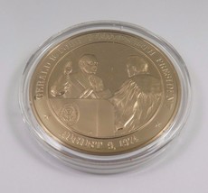 August 9, 1974 Gerald R. Ford Becomes 38th President Franklin Mint Bronz... - $12.16