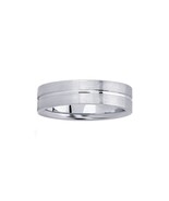 14k White Gold Satin Finish Wedding Band - $550.00