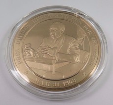 Mar. 31, 1968 Pres. Johnson Refuses To Run For 2nd Term Franklin Mint  Coin - £9.60 GBP
