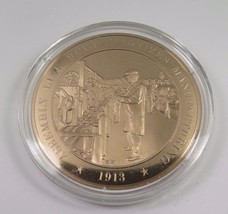 1913 Assembly Line Revolutionizes Manufacturing Franklin Mint Solid Bron... - $12.16
