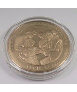 April 12, 1955 Polio Vaccine Declared Effective Franklin Mint Solid Bron... - $16.68 CAD
