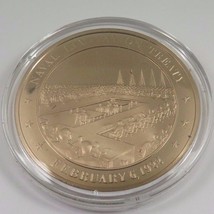 February 6, 1922 Naval Limitation Treaty Franklin Mint Solid Bronze Coin... - $12.16