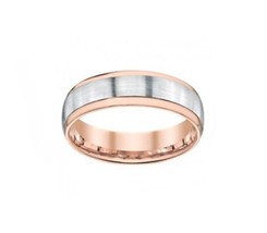 14k White and Rose Gold Wedding Band - $499.00