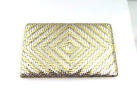 14K ANTIQUE TWO TONE GOLD HAND WEAVED CIGARETTE CASE WITH SAPPHIRES 164.6g - £8,781.93 GBP