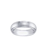 14k White Gold Matte Finish and Shiny Polish Wedding Band - $9,499.87 MXN