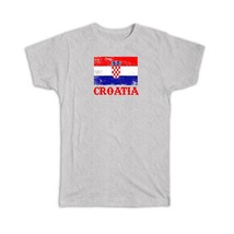 Croatia : Gift T-Shirt Distressed Flag Patriotic Croatian Expat Country - $24.99