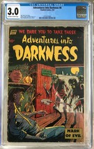 Adventures into Darkness #8 (1953) CGC 3.0 -- O/w to white pages; Zombies cover - £429.40 GBP
