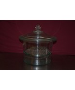 Wheaton 10&quot; ID Glass Scheibler Non Vacuum Large Desiccator &amp; 235mm Metal... - $126.23