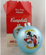 1998 Campbell&#39;s Kids Collector&#39;s Edition Ornament blue with snowman - $9.89