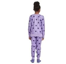 Girls Marvel Black Panther Dora Milaje Pajama Set with Cozy Socks Purple Large image 3