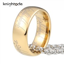 Lord of the Rings, 8mm, Gold, Tungsten Carbide (The One Ring / Ring of Power) - £31.05 GBP