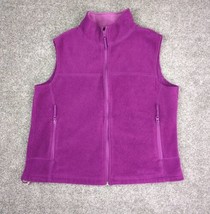 Cabelas Vest Women XL Purple Fleece Outdoor Camping Hiking Womens Outerwear - £13.36 GBP