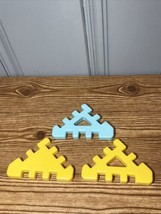 Little Tikes Wee Waffle Block Building Lot Yellow Blue Roof Truss Small Triangle - £11.08 GBP