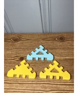 Little Tikes Wee WAFFLE BLOCK Building Lot Yellow Blue ROOF TRUSS Small ... - £11.00 GBP