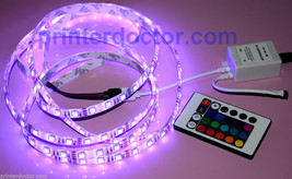8.2 ft 150 RGB 5050 Epistar SMD LED strip light, remote controller 12v US seller - £22.05 GBP