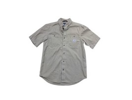 Carhartt Size Medium Rugged Flex Relaxed Fit Canvas SHORT-SLEEVE Shirt - $19.75