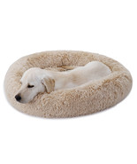 Pet Dog Bed 30&quot;X30&quot; Shaggy Fluffy Donut Cuddler Cushion Non-Slip Cozy - $54.99