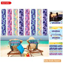 8 Pcs Elastic Beach Towel Bands for Lounge Chairs Summer Pool Hawaiian A... - $21.73